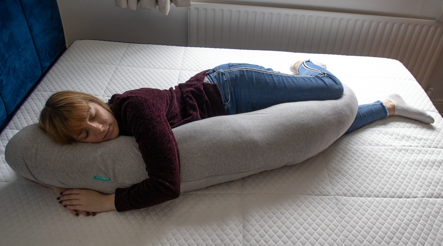 Hugging the Kally Body Pillow